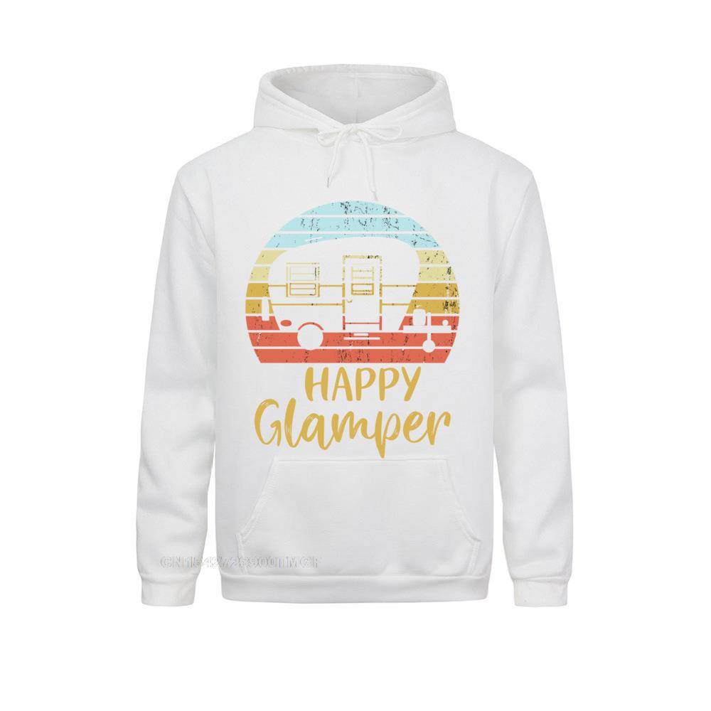Happy Glamper Funny Glamping Glamper Queen of the Camper Pullover Hoodie Summer Hoodies Fashionable New Coming Sweatshirts