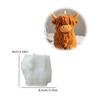 1 Pcs 3D Yak-Shaped Candle Silicone Mold DIY Animal-Shaped Scented Candle Plaster Cement Mold Christmas Decorations