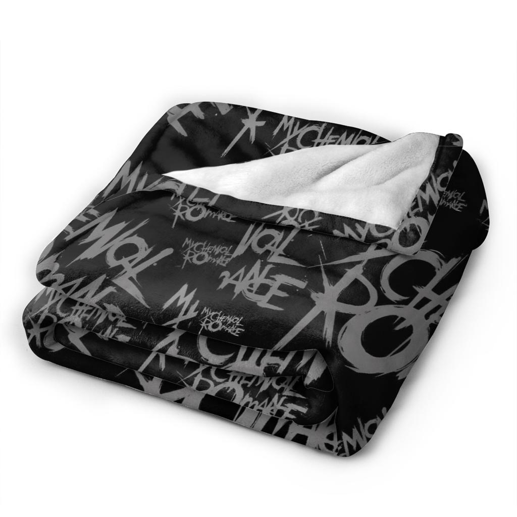 My Chemical Romance Soft Warm Blankets  Decorative Plush Throw Blanket Funny Couch Chair Flannel Bedspread Sofa Bed Cover
