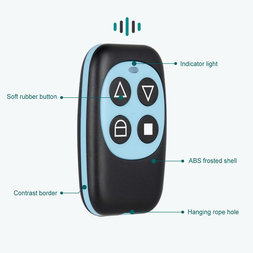 Electric Garage Door Gate Opener Universal Copy Remote Controller 4 Buttons Multi Frequency Replacement Key Fob Home Security