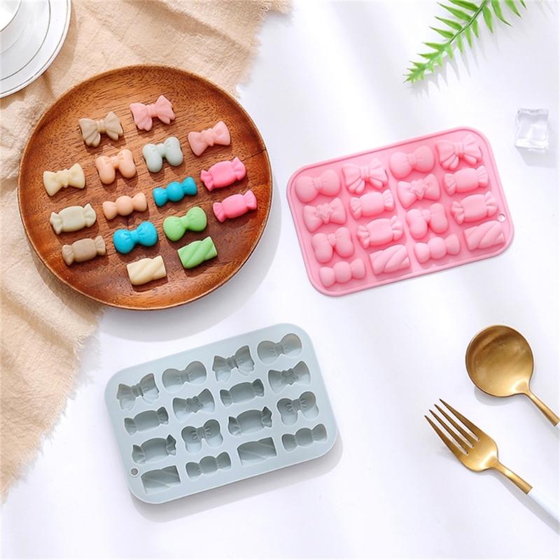 3pcs Candy Shape Silicone Mold DIY Cake Pastry Baking Mold Cake Decorating Tool for Making Chocolate Fondant Decor