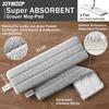 JOYMOOP Flat Microfiber Mop for Floor Cleaning Wall Cleaning cm Mop Handle Flexible 33 cm Flat Head with Microfiber Mop Pad White Mop, 125.5 -
