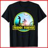 Friends Forever Nessie Bigfoot Mothman Funny Black Cotton T-Shirt S-5XL