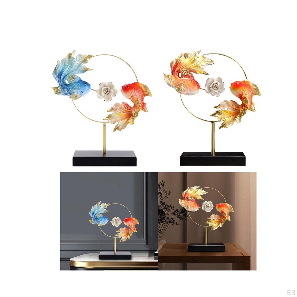 Fischstatue Heimdeko Akzent - Zeitgenössische Harzskulptur