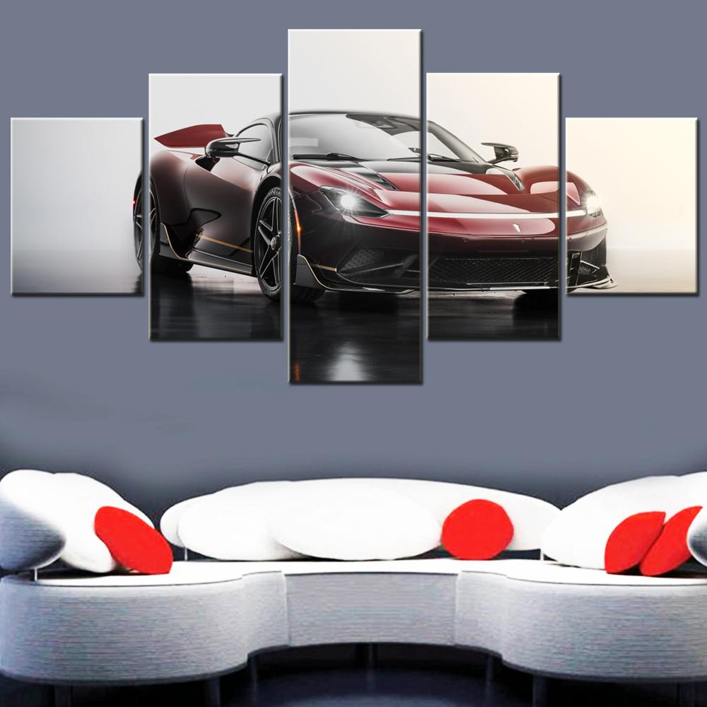 

5 Pieces Canvas Wall Arts Poster Painting Cars Automobili Pininfarina Battista Novantacinque Wallpaper Home Decor Picture Print 20X35 20X45 20X55CM