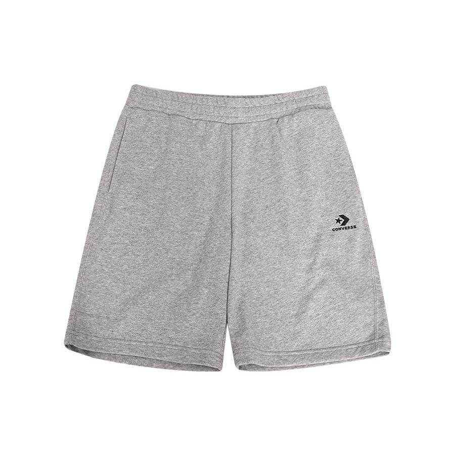 

Прямые свободные шорты Converse с вышитым логотипом и эластичной резинкой на талии Брюки унисекс Светло-серые 10023875-A02