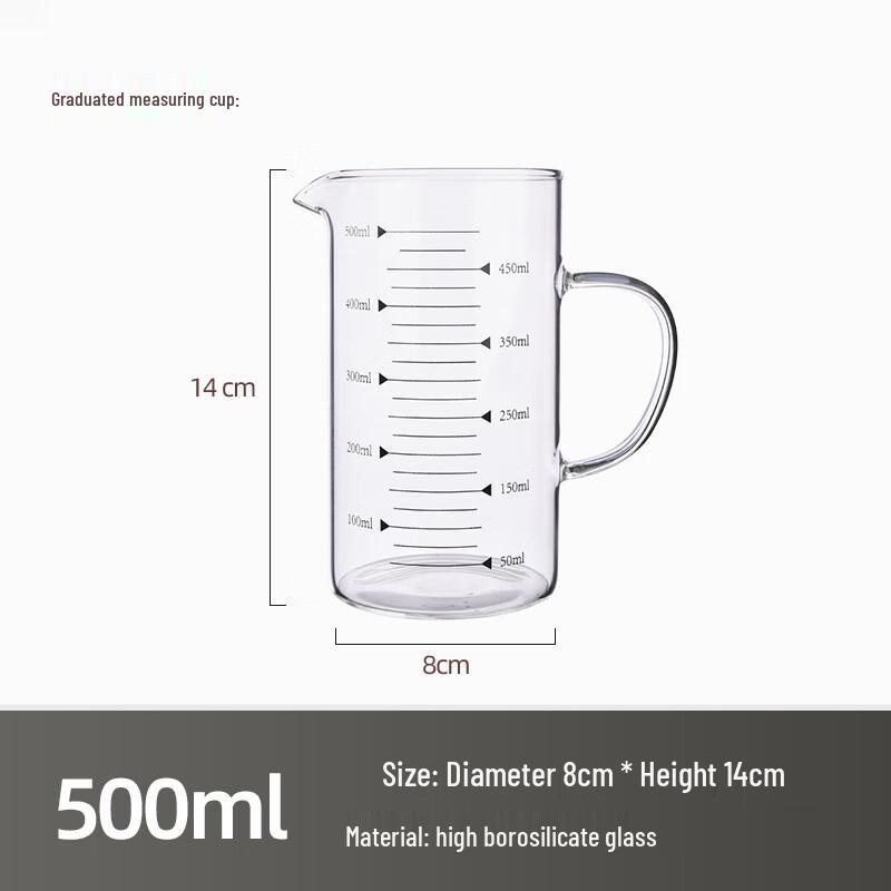Shangqi 1000ml Transparent Glass Measuring Mug Set