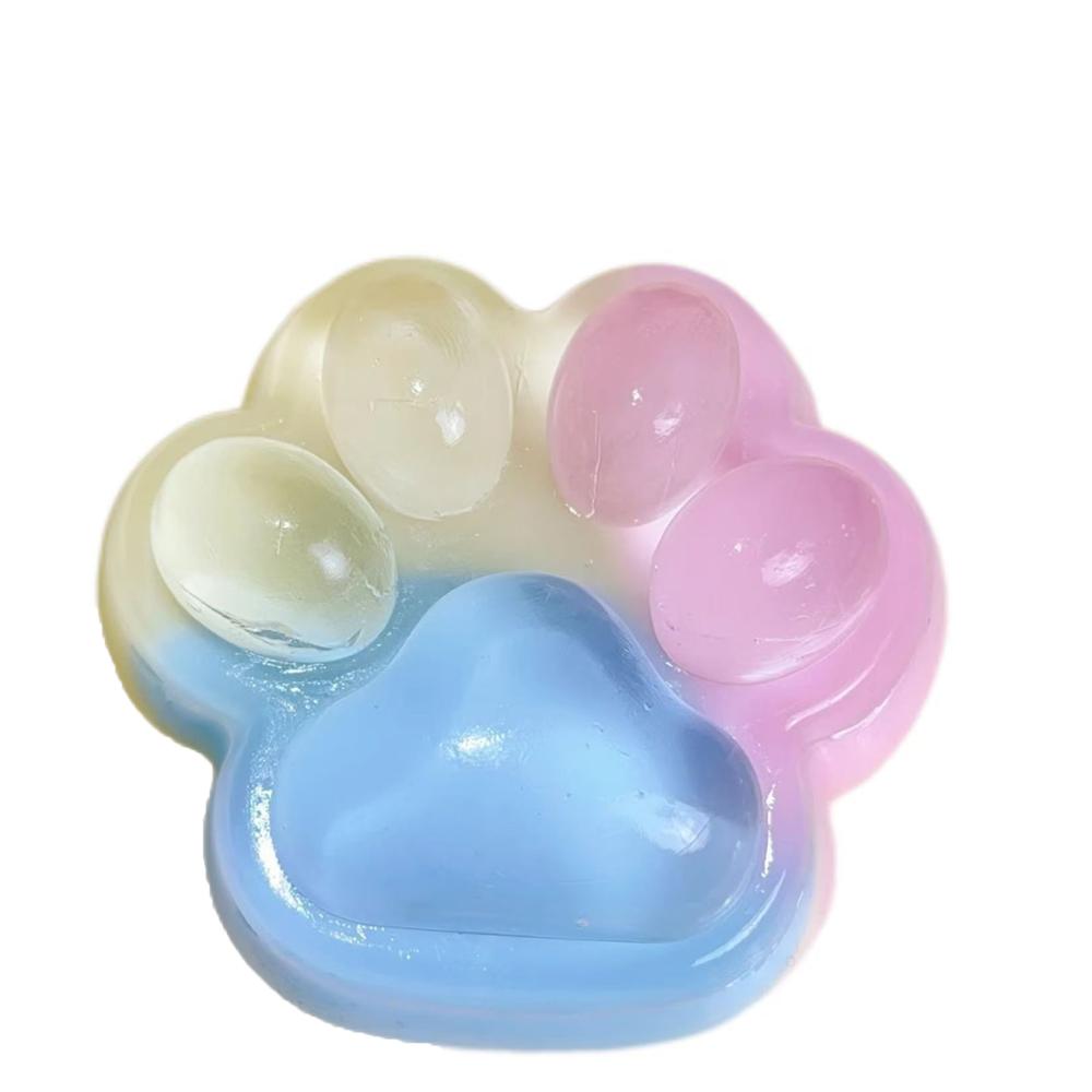 Трехцветная радужная кошачья лапка мягкая прищепка милая кошачья лапка медленно восстанавливающаяся прищепка снятие стресса подарок на день рождения