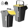 KADAX Trash Can 3x25L Set for Waste Sorting Container with Handle