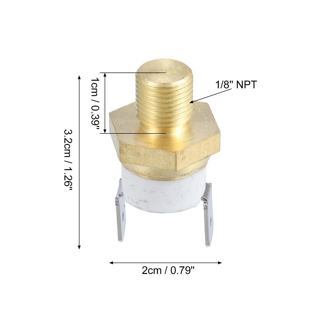 uxcell Univerzálny 3mm NPT 200°C zapnutie / 185°C vypnutie Spínač teplotného termosenzora pre ventilátor chladenia motora automobilového chladiča