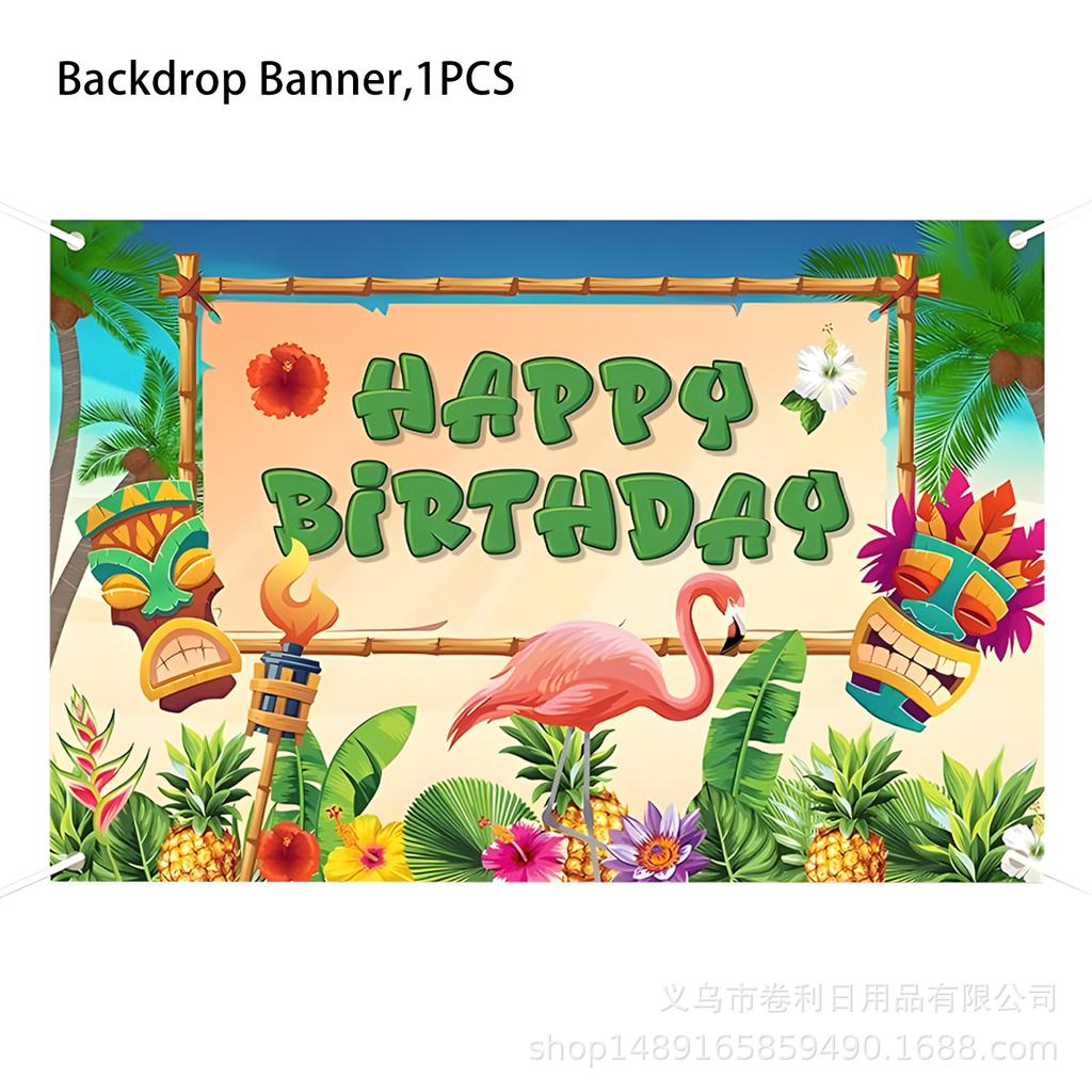 Theme Party Decoration Layout Banner Pulling Flag Disposable Size Power Strip Background Cloth