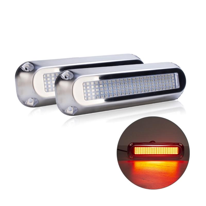 Marine LED Boat Light 60W 120 LED Waterproof Underwater Courtesy Light Sailboats Pontoon Transom Light