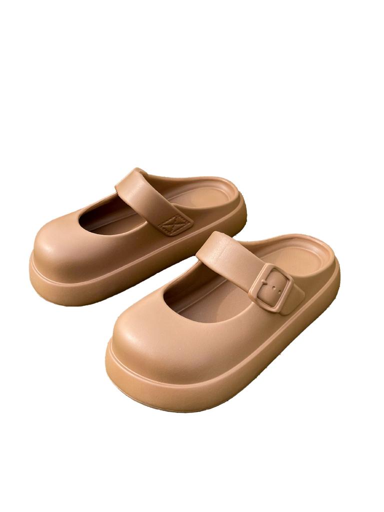 Fashion Baotou Half Slippers For Women'S Outdoor Wear  Spring And Autumn New Style Thick Soled Hole Shoes Versatile Slippers