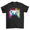 Game Controller Paint Drip Design T-shirt - Colorful and Playful! Funny T-shirt,