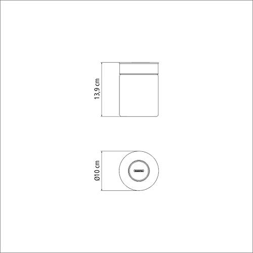 TRAMONTINA Airtight Food Storage Container (Glass Container with Stainless Steel Lid) 0.7L, Prezza, Heat-Resistant Glass
