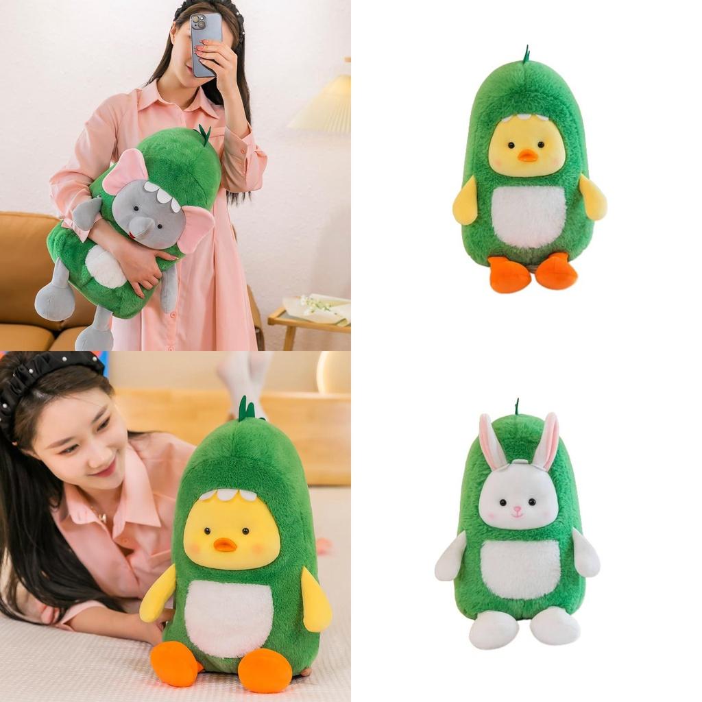 Cute Transforming Dinosaur Plush Toy For Kids' Birthday Gifts Short Hair Breathable Comfortable No Fading Available In Bunny Panda Duck Elephant