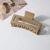 8.5CM x 10.5CM Rectangular Matte PS Hair Clip - Simple Shark Hair Accessory
