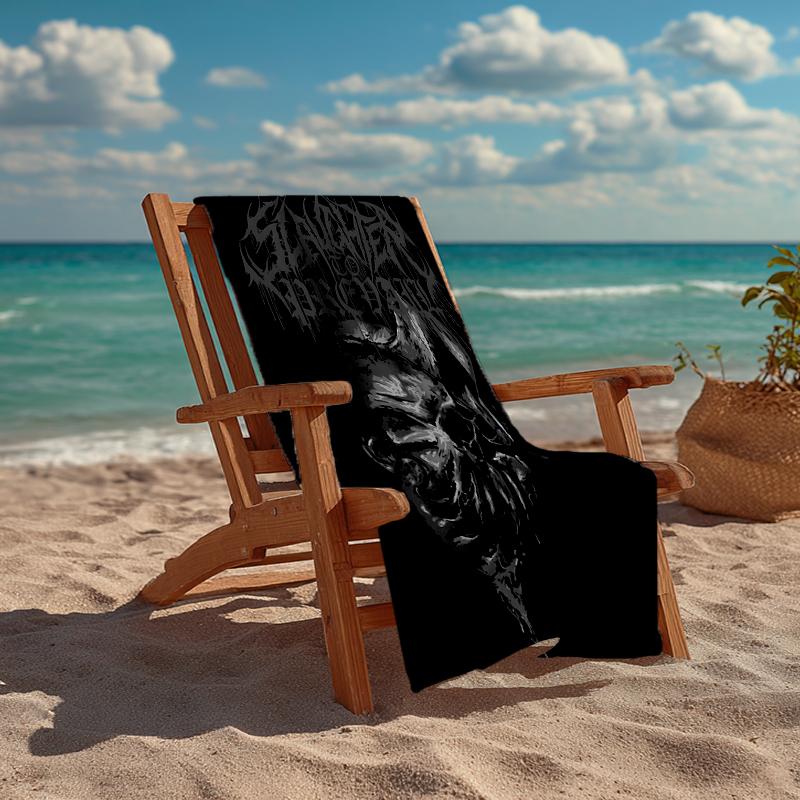 Slasher to Prevail Black Metal Fashion Beach Towel: Ideal for Summer Adventures Soft, absorbent and quick drying suitable for swimming and bathing