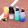 500Ml Large Capacity Sports Water Bottle Gradient Color Plastic Cup Drink Items Outdoor Beach Travel Portable Gym Fitness Jugs