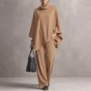 ZANZEA Women 3/4 Sleeve Asymmetrical Blouse And Long Pants Breathable Casual Two Piece Suit Sets