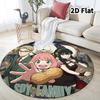 Spy Family Round Area Rug Carpet Rug For Living Room Bedroom Sofa Playroom Decor Nonslip Floor Mat