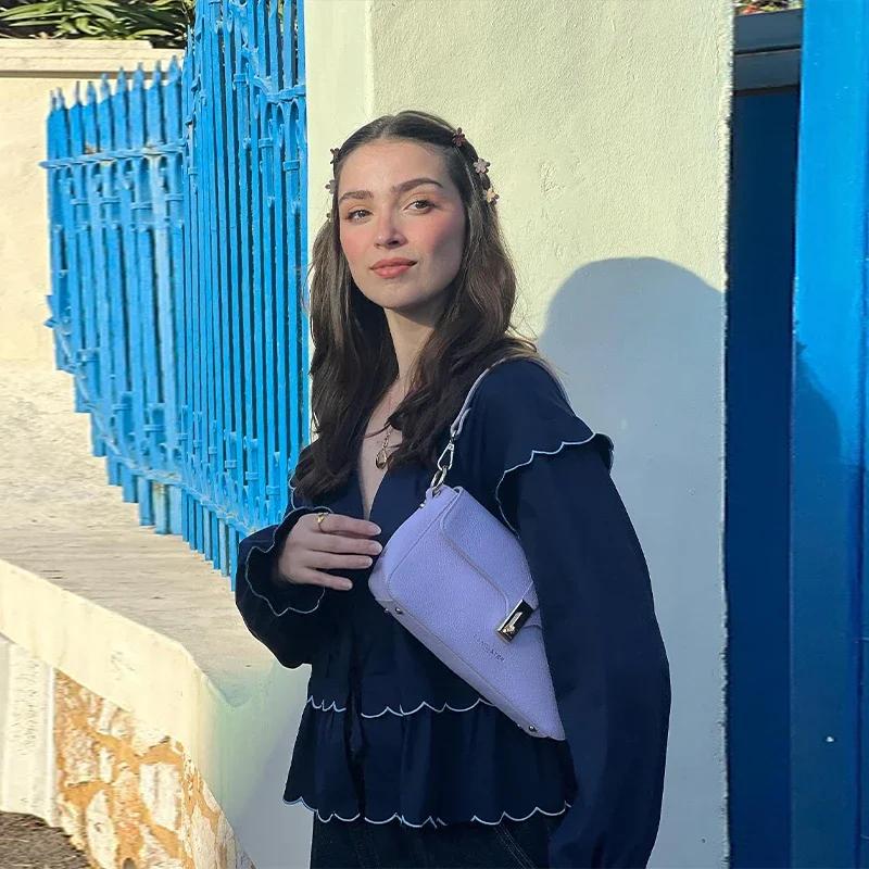 

Волнистый принт Контрастная шнуровка Женская блузка с бантом и длинным рукавом Свободные однотонные женские рубашки Весна Лето V-образный вырез женские топы S синий