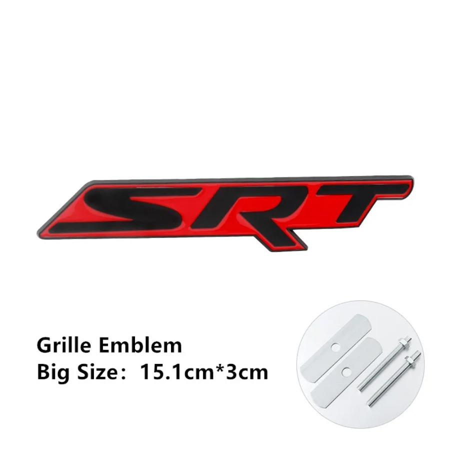 1 ks kovové 3D zadní nálepky na kufr auta pro znak Srt, odznak Sxt, Challenger, Durango, Viper, Caliber, znak na mřížku, dekorace