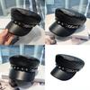 Fashion Flat Top Hat With Chain Detail For Spring And Fall Casual Wear