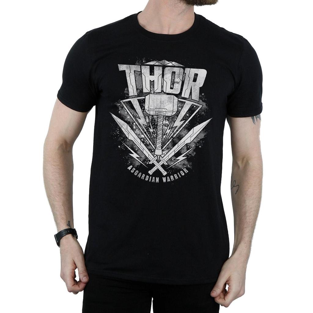 Thor: Ragnarok Herren Hammer Baumwoll-Logo-T-Shirt