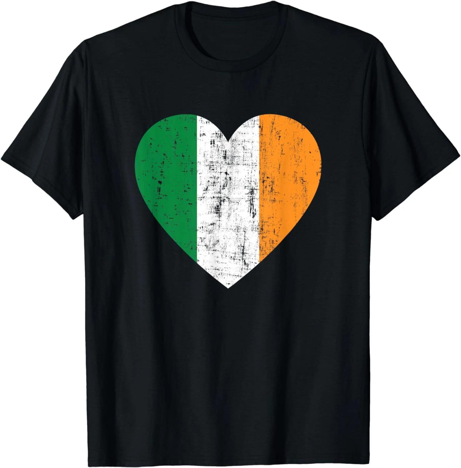 Everyone Loves an Irish Distressed Ireland Heart Flag St Patricks Day Men Women 4XL