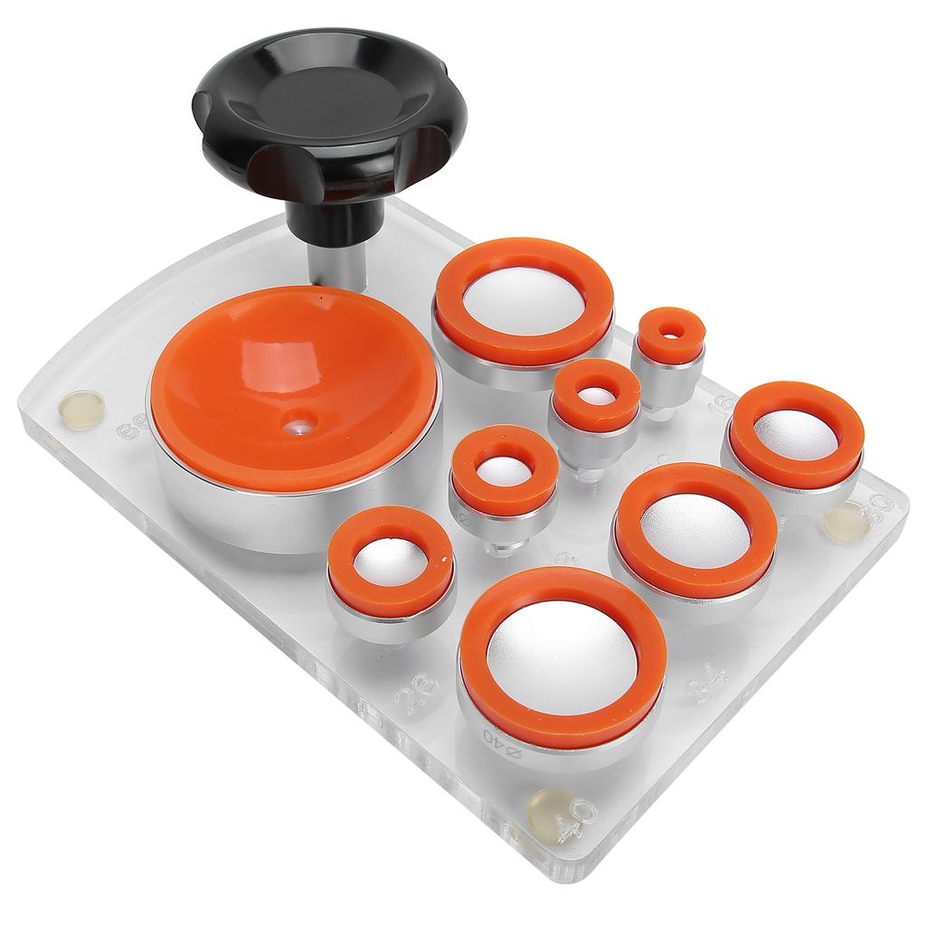 Deschizător de carcase cu ventuză cu 8 matrițe, instrument profesional de deschidere a capacului de ceas pentru ceasornicar