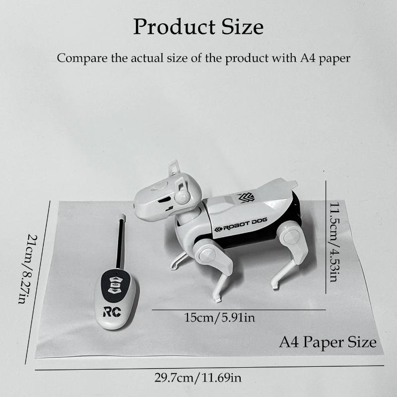 Multifunctional Remote Control Robot Toys,  Mechanical Spray Dog Model Move Forward Backward One-click Spray Mini Electric Robotic Dog Gifts for Kids