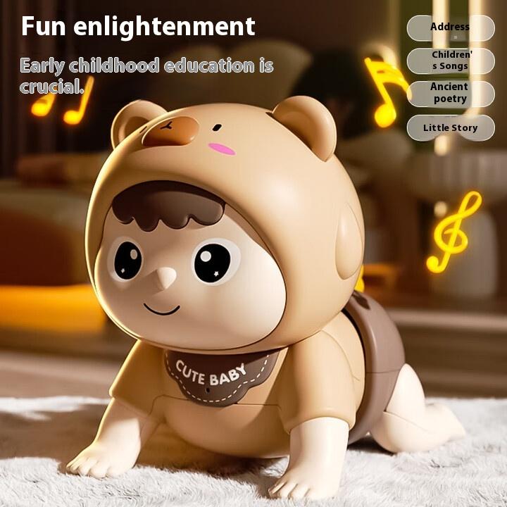 Baby toys, music dolls, educational early education, baby learning to crawl and guide head-up training