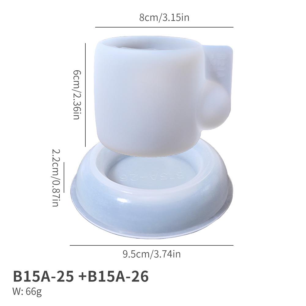

Cute Silicone Candle Mug Mold Reusable Korean-style DIY Set for Soy Wax Candles Adorable Home Decor & Practical Gift Idea