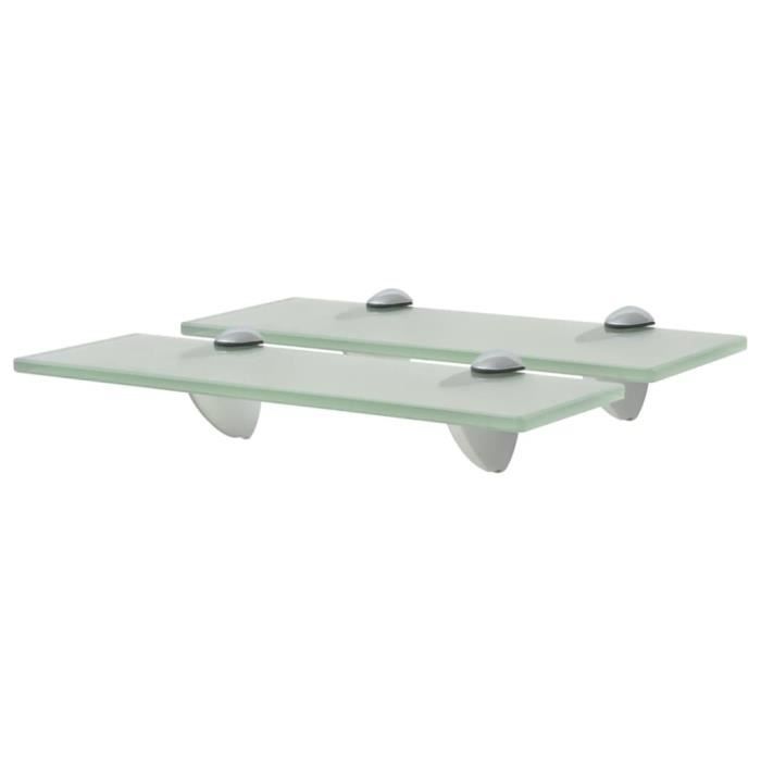 VidaXL Étagères murales 2 pcs Verre 30 x 20 cm 8 mm