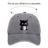Cotton Snapback Baseball Cap Cute Cat Adjustable Cotton Cap Coffee Cat Printed Baseball Hat for Mom Grandma Cat Lover