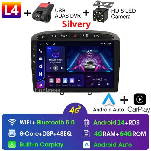 Android14 Car Radio for Peugeot 408 308 308SW 2007-2020 Multimedia Video Player Navigation GPS Carplay Auto 4G Stereo 2Din