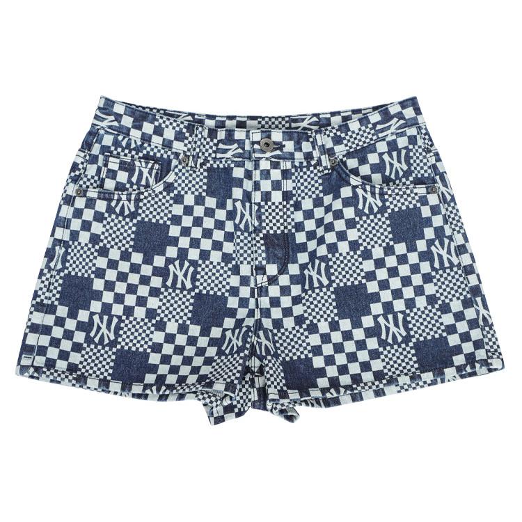 New MLB Denim Shorts Women's Blue 3FDPM0323-50BLS
