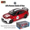 lctu5 Bburago 1:18 Alfa Romeo Giulia GTAm # Coche clásico de lujo de aleación 99, modelo de coche fundido a presión, colección de jugu