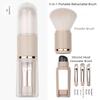 5-in-1 Portable Travel Lip Brush Eyeshadow Foundation Blending Powder Brush Mini Facial Cosmetic Travel Makeup Brushes Set