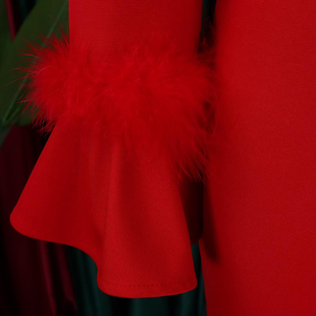 Office Ladies Dresses Elegant o Neck Flare Sheath Package Hips Mid Calf Formal Business Work Wear Dress Robe