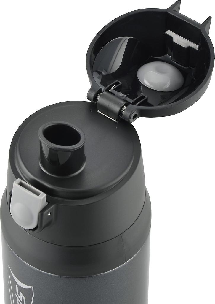 Wahei Freiz 800ml Black Vacuum Insulated Water Bottle with Direct for Elementary School Boys and with Cup, Drinking, 2-Way Bottle, Students, Girls,