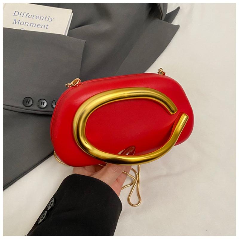 

Fashion Trend Small Square Bag Premium Niche Design Chain Shoulder Crossbody Bag Versatile Temperament Bag красный