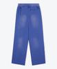 Weseuken [Unisex] Washed Loose Sweat Pants (Blue)