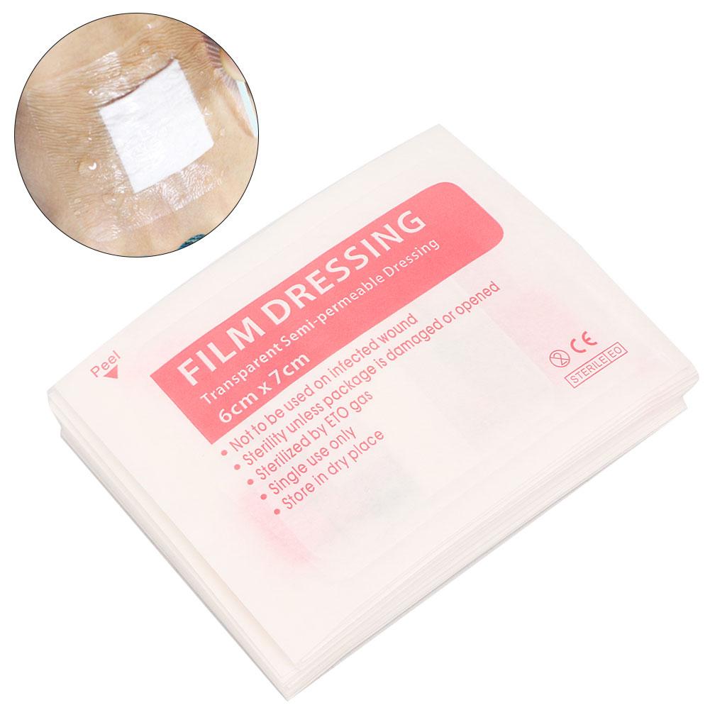 20pcs   box Adhesive Bandage Transparent Waterproof Wound  Plaster Wound Dressing6 x 7 cm   2.4 x 2.8 in