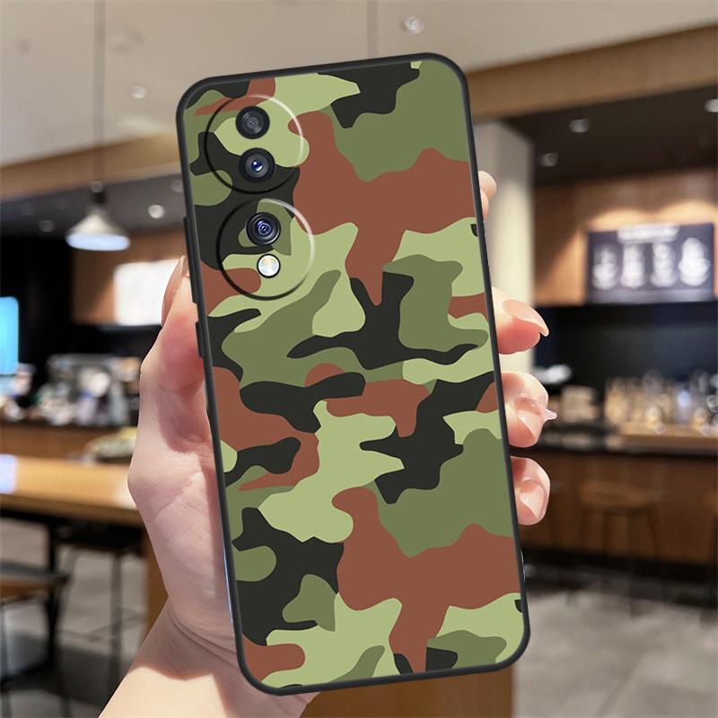 Military Army Camouflage Pattern Case For Honor Magic 7 5 6 8 Lite Honor 400 200 Pro 50 70 90 X8c X9a X9b X9c X9d Win RT Cover