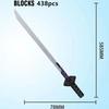 Animes Demon Yamato Swords Nichirin Knifes Blade Arms Equipage Accessories Game Model Toys Kids Kits Brick Construction Block