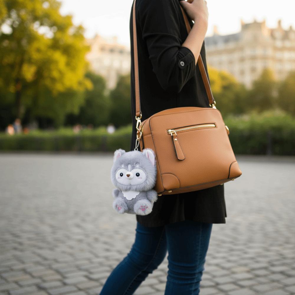 Skin-friendly Puppy Plush Keychain Soft Material Elephant Plush Toys Panda Plush Pendant for Girls