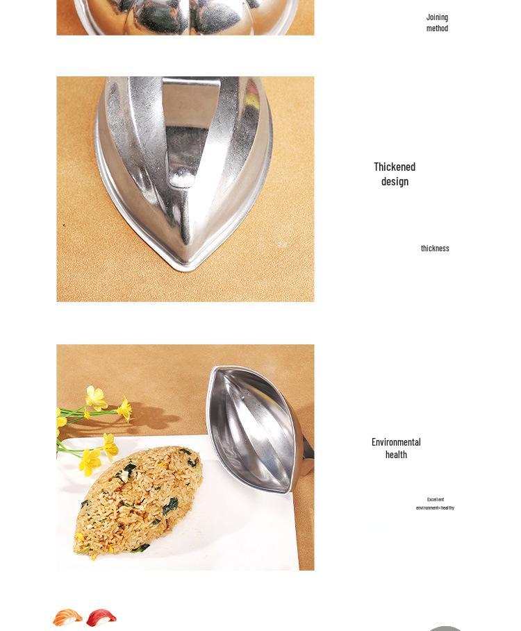 Stampo in Acciaio Inossidabile 304 per Omelette di Papaya e Zucca per Onigiri e Impiattamento Ristorante Coreano-Giapponese
