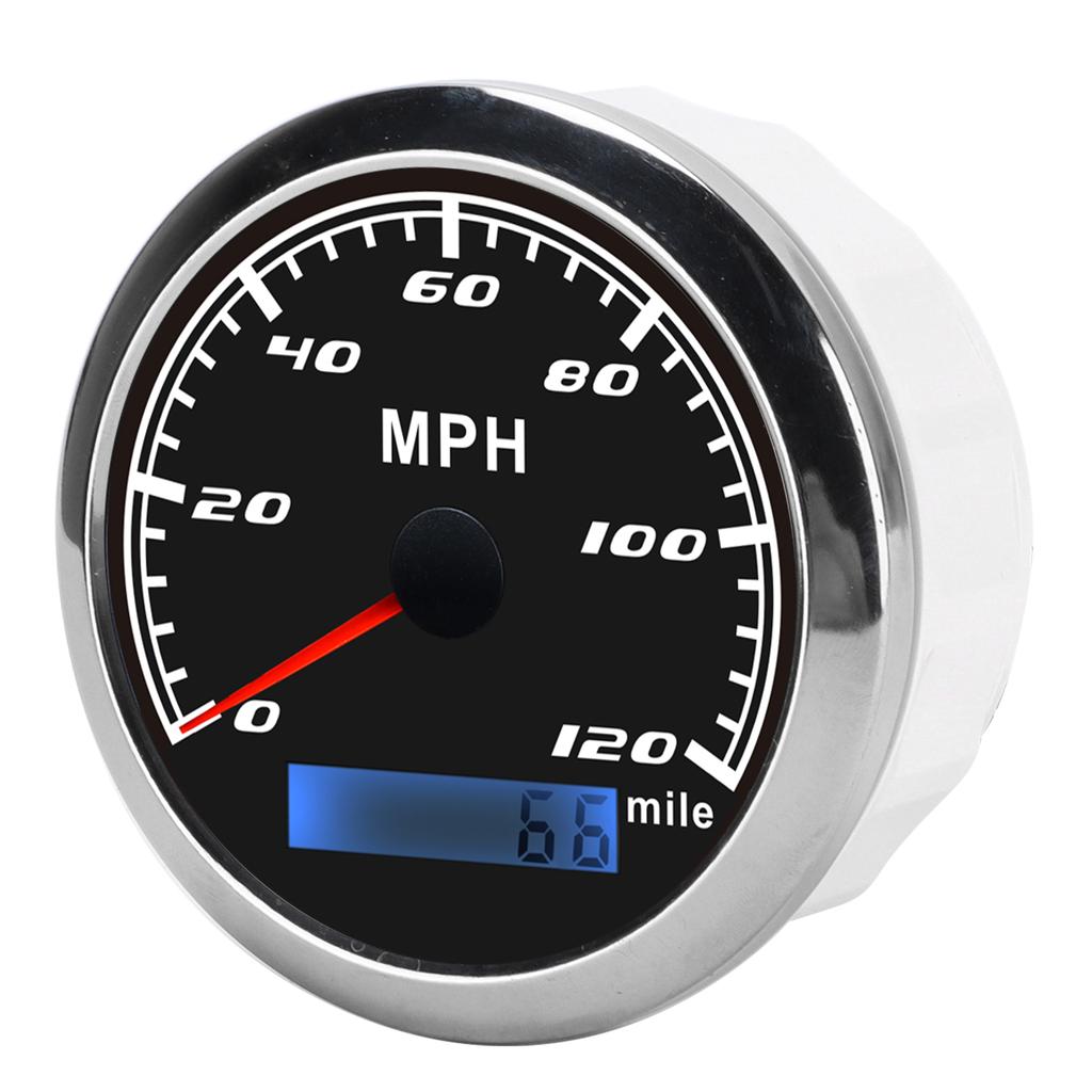 GPS Zeiger Tacho 120 MPH IP67 Wasserdicht Edelstahl Universal für Auto LKW Boot